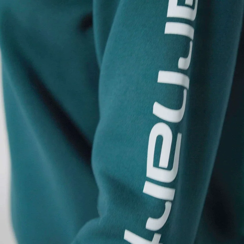Damesweatshirt med grafisk print, afslappet pasform og rund hals