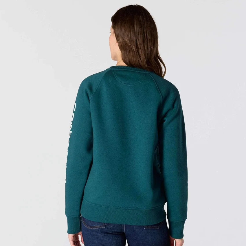 Damesweatshirt med grafisk print, afslappet pasform og rund hals