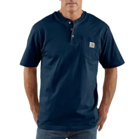 Dearborn Loose Fit Heavyweight Henley Pocket T-shirt til mænd