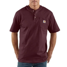 Dearborn Loose Fit Heavyweight Henley Pocket T-shirt til mænd
