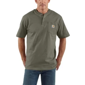 Dearborn Loose Fit Heavyweight Henley Pocket T-shirt til mænd