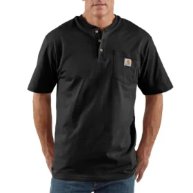 Dearborn Loose Fit Heavyweight Henley Pocket T-shirt til mænd