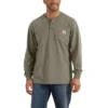 Dearborn Loose Fit Heavyweight langærmet Henley-skjorte med lomme for mænd