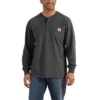 Dearborn Loose Fit Heavyweight langærmet Henley-skjorte med lomme for mænd