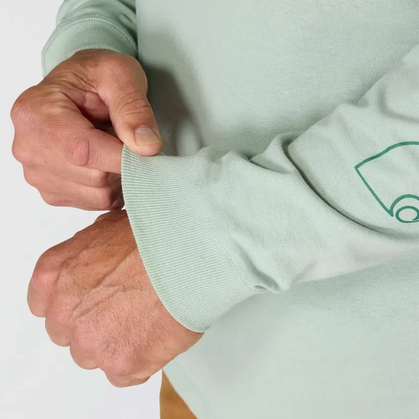 Dearborn-skjorte til mænd med løs pasform, kraftigt stof og løse ærmer samt logo