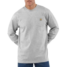 Dearborn T-shirt til mænd med løs pasform, kraftigt stof, løse ærmer og lomme