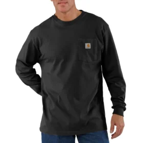 Dearborn T-shirt til mænd med løs pasform, kraftigt stof, løse ærmer og lomme