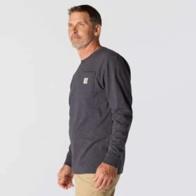 Dearborn T-shirt til mænd med løs pasform, kraftigt stof, løse ærmer og lomme