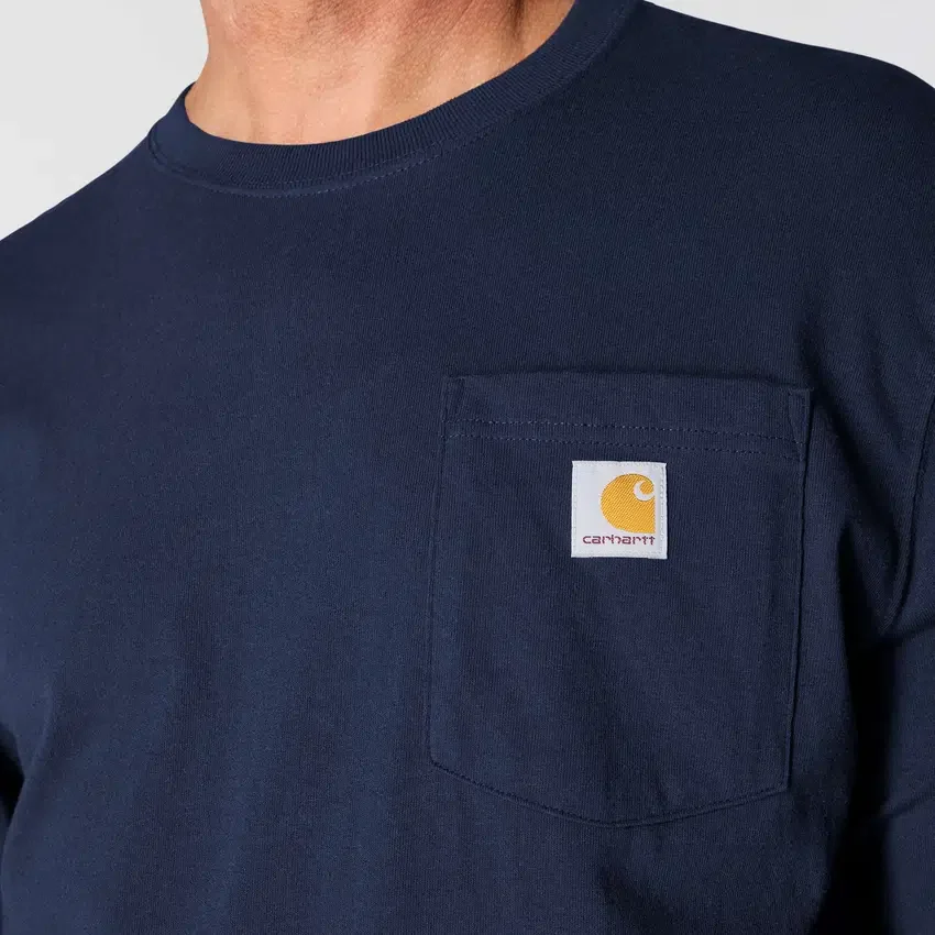 Dearborn T-shirt til mænd med løs pasform, kraftigt stof, løse ærmer og lomme