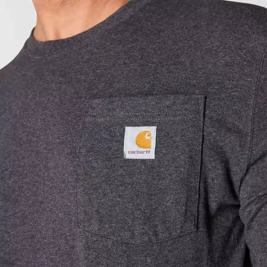 Dearborn T-shirt til mænd med løs pasform, kraftigt stof, løse ærmer og lomme