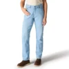 Essential-stretchjeans til kvinder med mellemhøj talje og lige ben