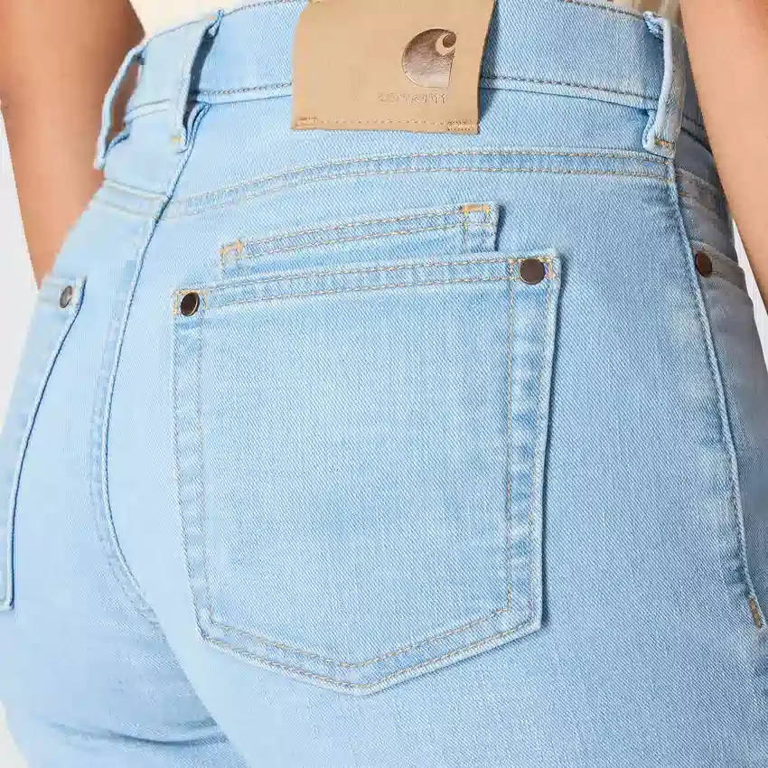Essential-stretchjeans til kvinder med mellemhøj talje og lige ben