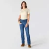 Essential-stretchjeans til kvinder med mellemhøj talje og lige ben