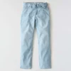 Essential-stretchjeans til kvinder med mellemhøj talje og lige ben