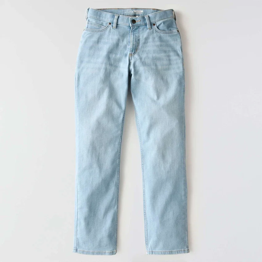 Essential-stretchjeans til kvinder med mellemhøj talje og lige ben