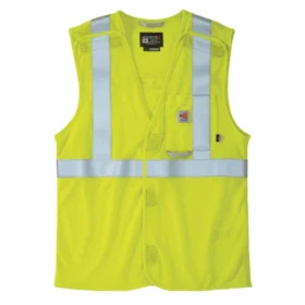 Flammehæmmende sikkerhedsvest i mesh til mænd, klasse 2, med høj synlighed – Hi Vis-veste