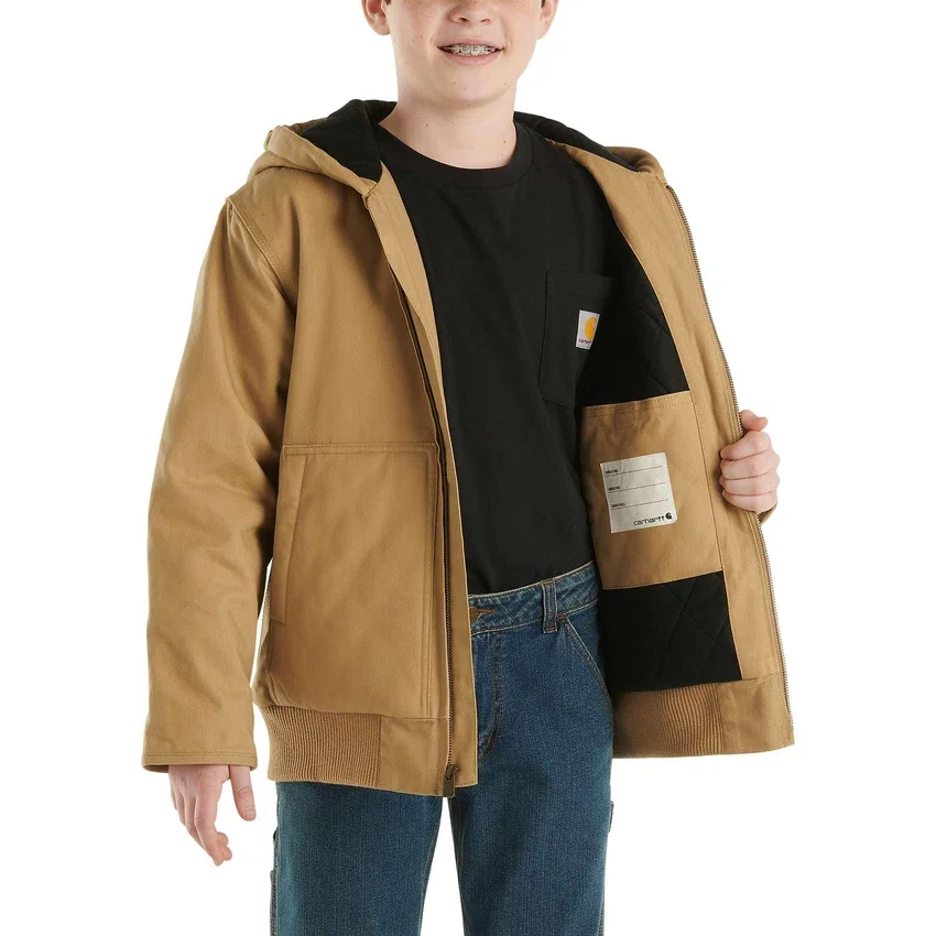 Flaneljakke med quiltfor til drenge (børn/unge)