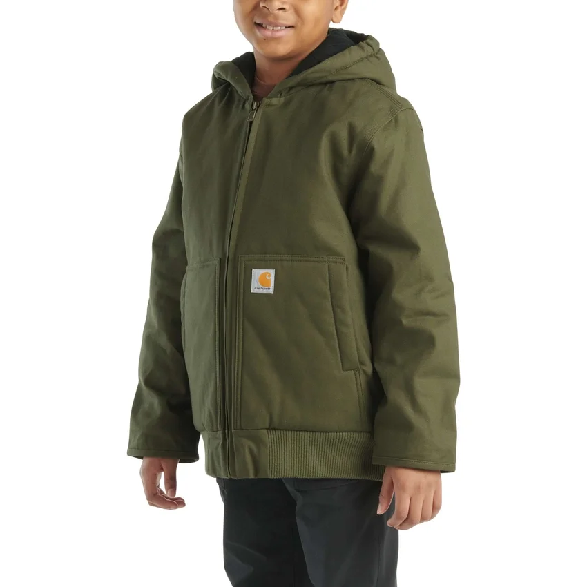 Flaneljakke med quiltfor til drenge (børn/unge)