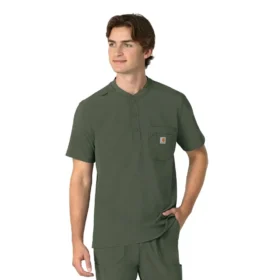 Force Cross-Flex Henley-scrubbluse til mænd