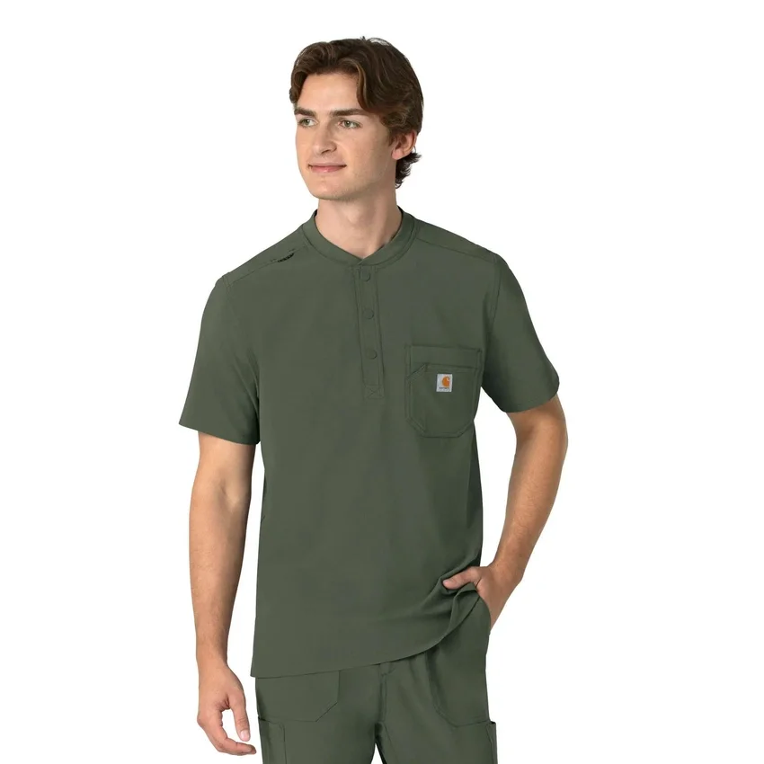 Force Cross-Flex Henley-scrubbluse til mænd