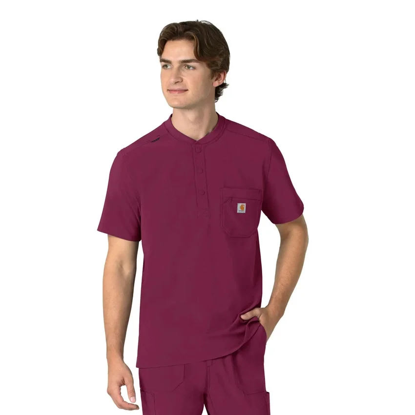 Force Cross-Flex Henley-scrubbluse til mænd