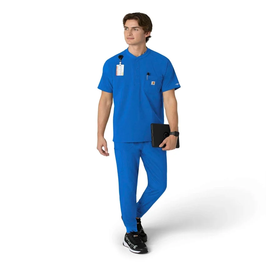Force Cross-Flex Henley-scrubbluse til mænd