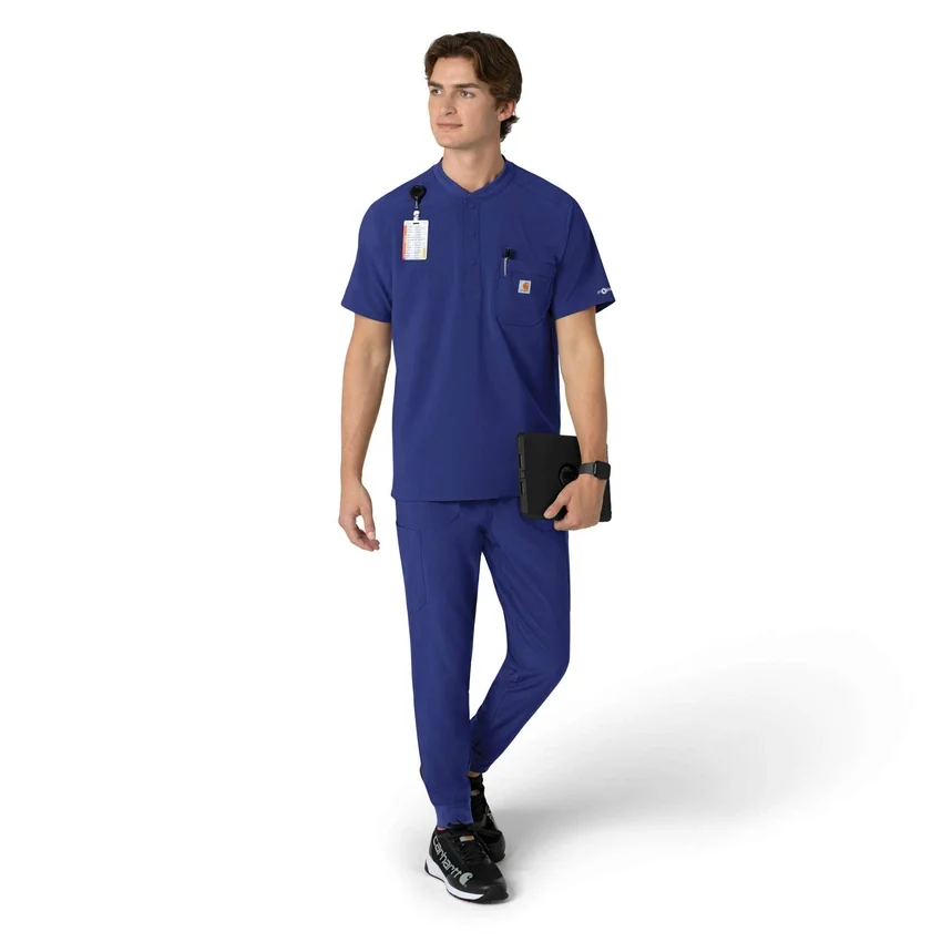 Force Cross-Flex Henley-scrubbluse til mænd