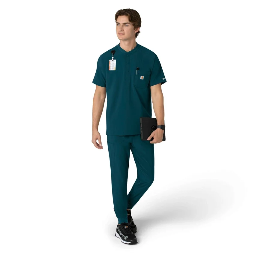 Force Cross-Flex Henley-scrubbluse til mænd