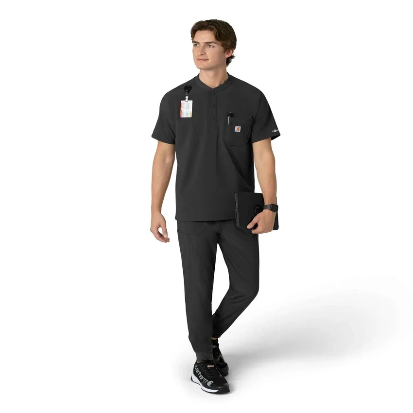 Force Cross-Flex Henley-scrubbluse til mænd