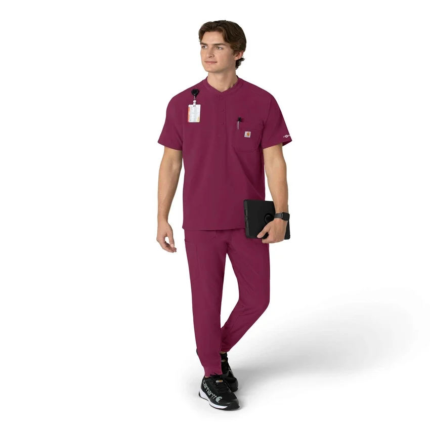 Force Cross-Flex Henley-scrubbluse til mænd
