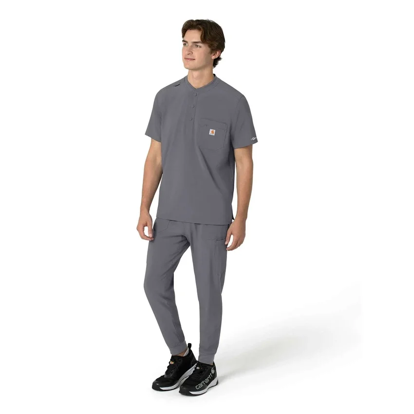 Force Cross-Flex Henley-scrubbluse til mænd