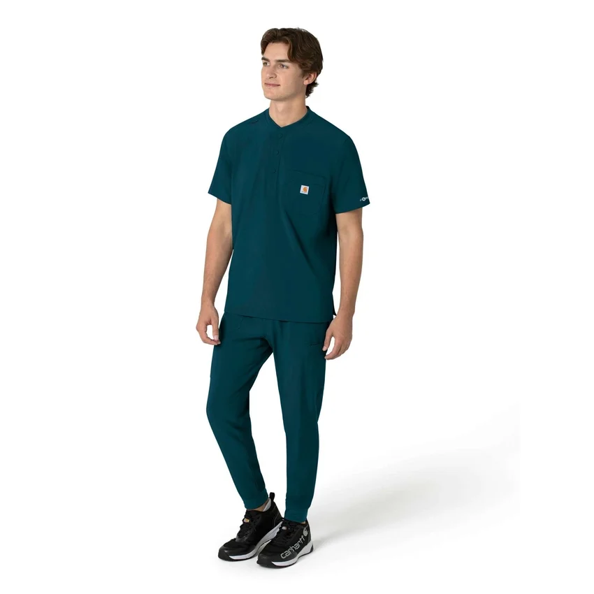 Force Cross-Flex Henley-scrubbluse til mænd