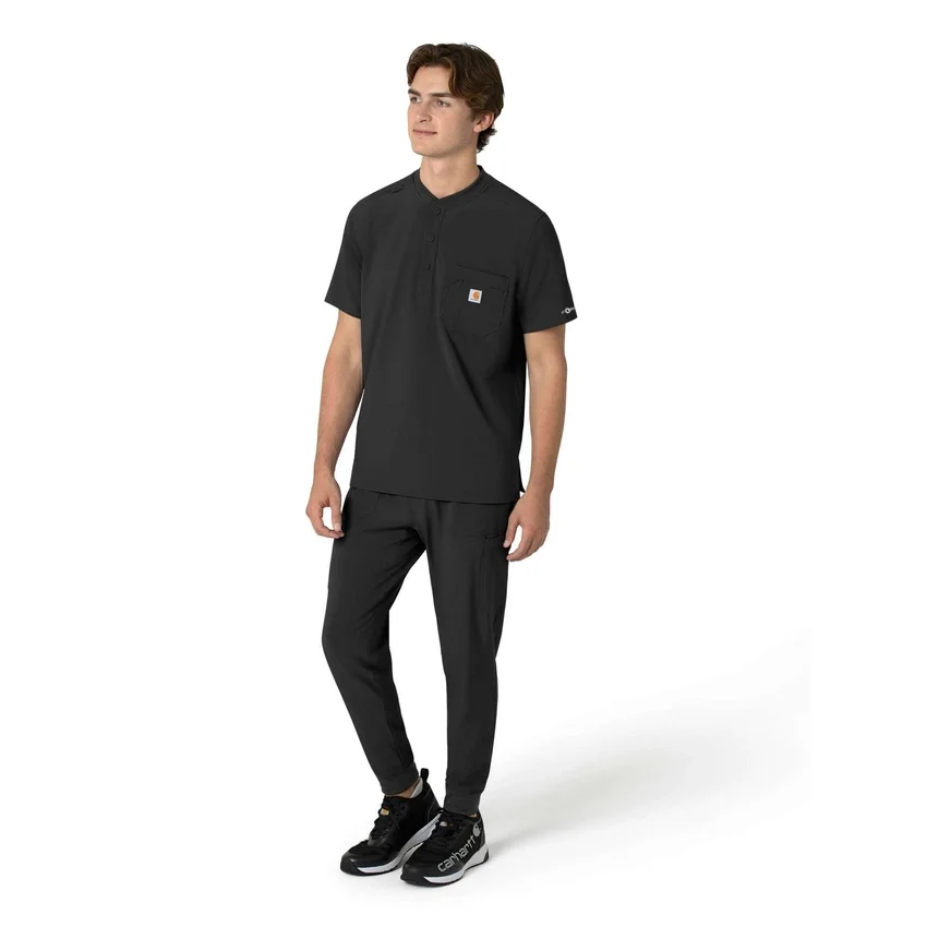 Force Cross-Flex Henley-scrubbluse til mænd
