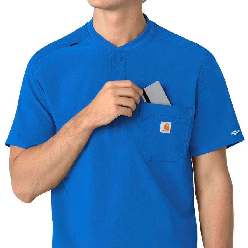 Force Cross-Flex Henley-scrubbluse til mænd
