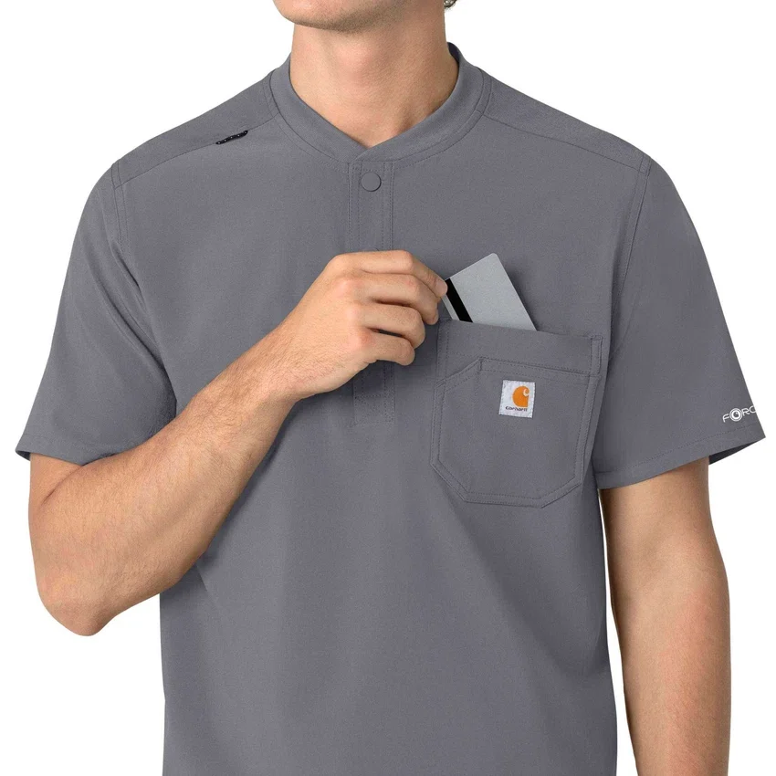 Force Cross-Flex Henley-scrubbluse til mænd