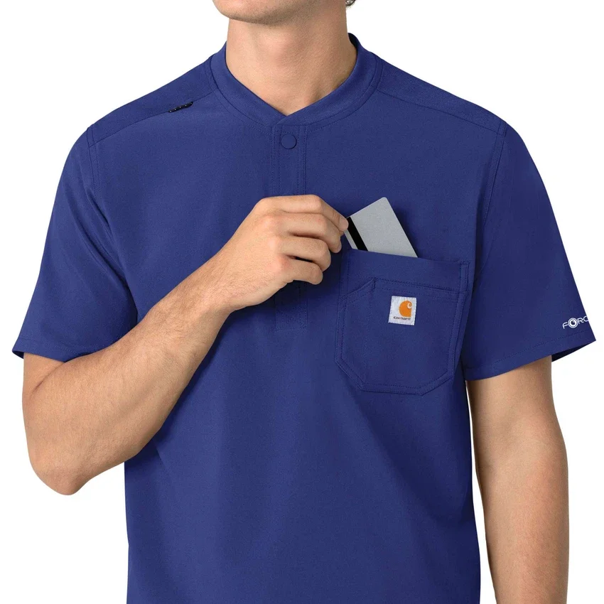 Force Cross-Flex Henley-scrubbluse til mænd