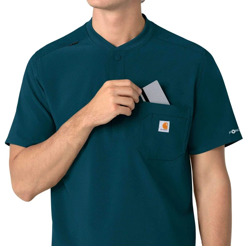 Force Cross-Flex Henley-scrubbluse til mænd