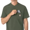 Force Cross-Flex Henley-scrubbluse til mænd
