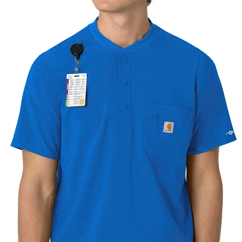 Force Cross-Flex Henley-scrubbluse til mænd