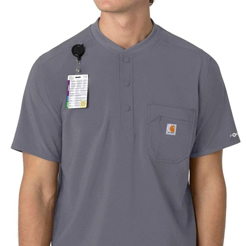 Force Cross-Flex Henley-scrubbluse til mænd
