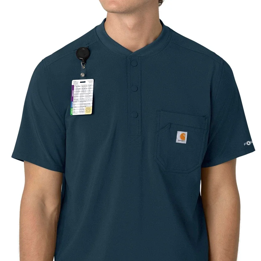 Force Cross-Flex Henley-scrubbluse til mænd