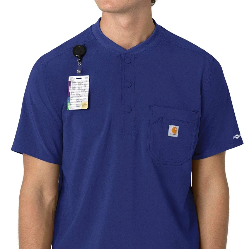 Force Cross-Flex Henley-scrubbluse til mænd