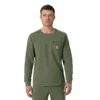 Force Cross-Flex langærmet scrub-bluse med rund hals