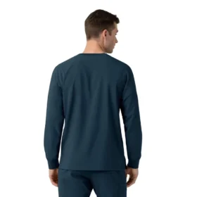 Force Cross-Flex langærmet scrub-bluse med rund hals