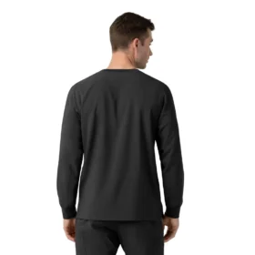 Force Cross-Flex langærmet scrub-bluse med rund hals