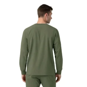 Force Cross-Flex langærmet scrub-bluse med rund hals