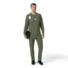 Force Cross-Flex langærmet scrub-bluse med rund hals