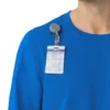 Force Cross-Flex langærmet scrub-bluse med rund hals