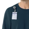 Force Cross-Flex langærmet scrub-bluse med rund hals