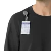 Force Cross-Flex langærmet scrub-bluse med rund hals